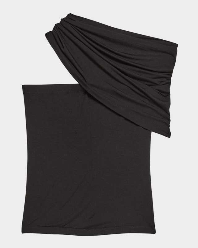 Cloud Jersey Asymmetric Sash Top